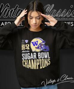 Washington Huskies 2024 Sugar Bowl Champions Helmet Sweatshirt