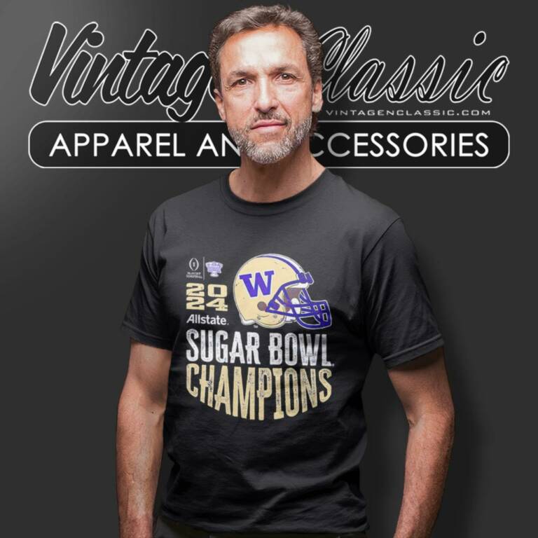 Washington Huskies 2024 Sugar Bowl Champions Helmet T Shirt Washington Huskies 2024 Sugar Bowl Champions Helmet T Shirt