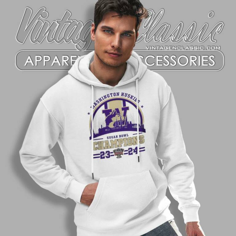 Washington Huskies City Skyline 2023 2024 Sugar Bowl Champions Hoodie Washington Huskies City Skyline 2023 2024 Sugar Bowl Champions Hoodie