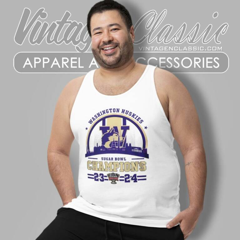 Washington Huskies City Skyline 2023 2024 Sugar Bowl Champions Tank Top Racerback Washington Huskies City Skyline 2023 2024 Sugar Bowl Champions Tank Top Racerback