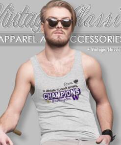 Washington Huskies College Football Playoff 2024 Sugar Bowl Champions Tank Top Racerback