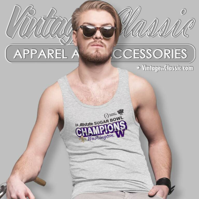 Washington Huskies College Football Playoff 2024 Sugar Bowl Champions Tank Top Racerback Washington Huskies College Football Playoff 2024 Sugar Bowl Champions Tank Top Racerback