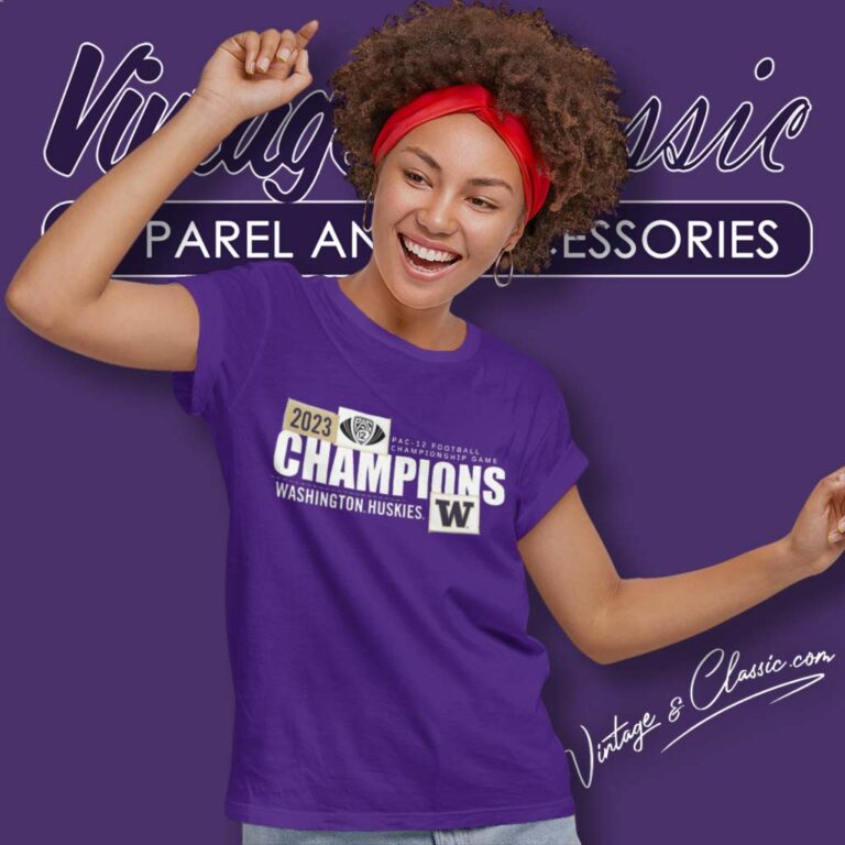 Washington Huskies Pac 12 Championship Women TShirt Washington Huskies Pac 12 Championship Women TShirt