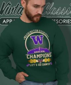 Washington Huskies Skyline 2024 Sugar Bowl Champions Lets Go Dawgs Sweatshirt