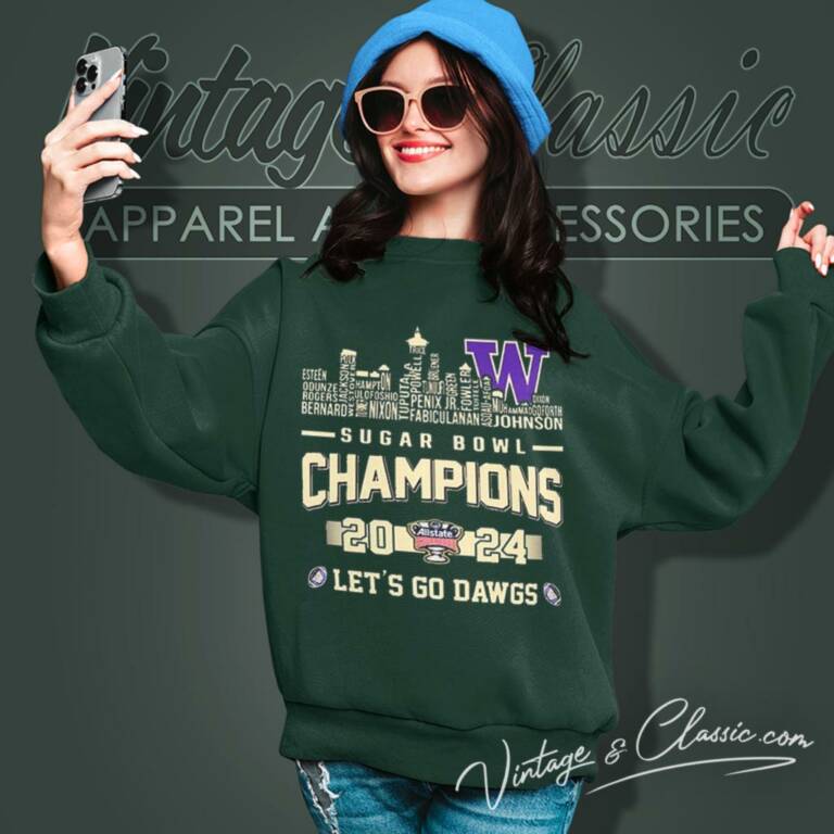 Washington Huskies Skyline Players Name 2024 Sugar Bowl Champions Lets Go Dawgs Sweatshirt Washington Huskies Skyline Players Name 2024 Sugar Bowl Champions Lets Go Dawgs Sweatshirt