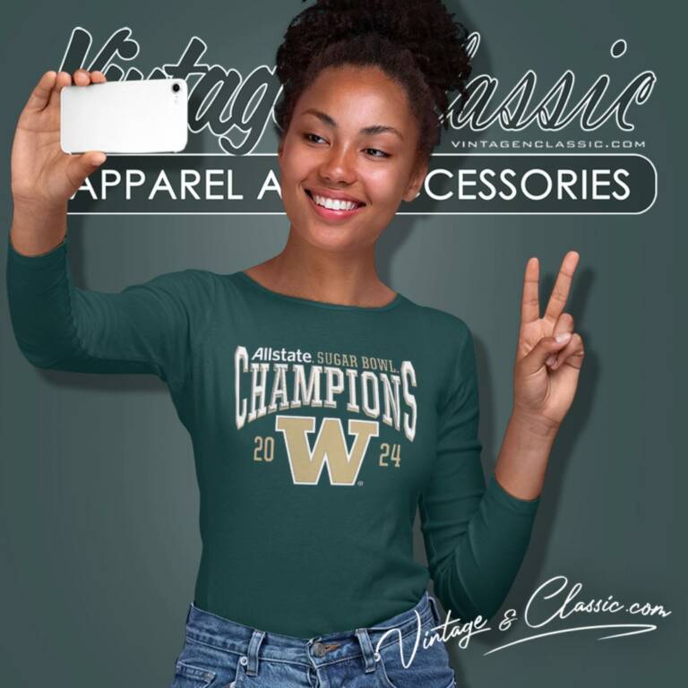 Washington Huskies Sugar Bowl Champions 2024 Long Sleeve Tee Washington Huskies Sugar Bowl Champions 2024 Long Sleeve Tee