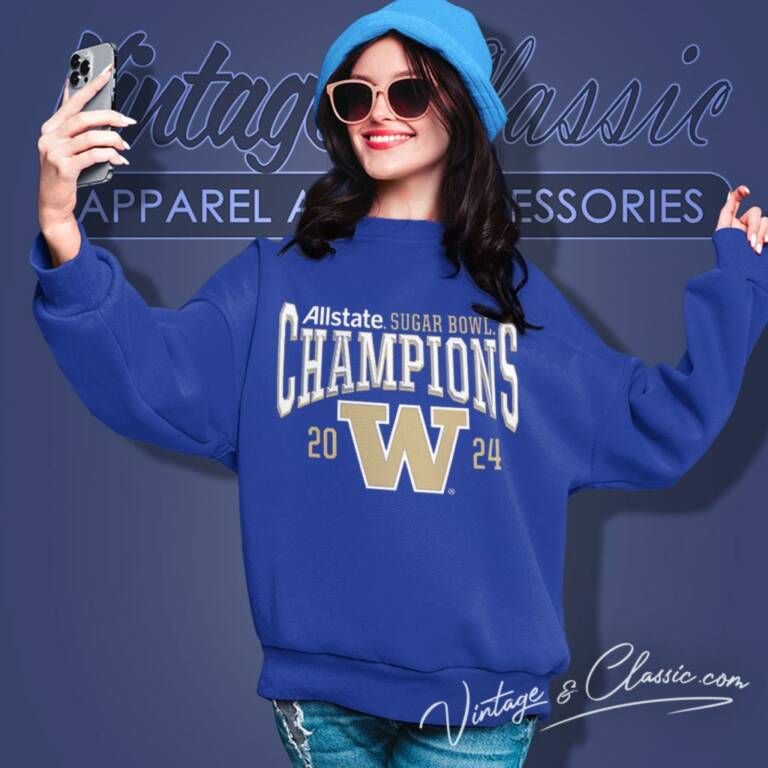 Washington Huskies Sugar Bowl Champions 2024 Sweatshirt Washington Huskies Sugar Bowl Champions 2024 Sweatshirt