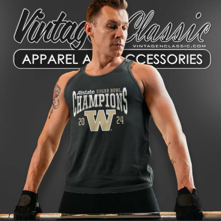 Washington Huskies Sugar Bowl Champions 2024 Tank Top Racerback Washington Huskies Sugar Bowl Champions 2024 Tank Top Racerback