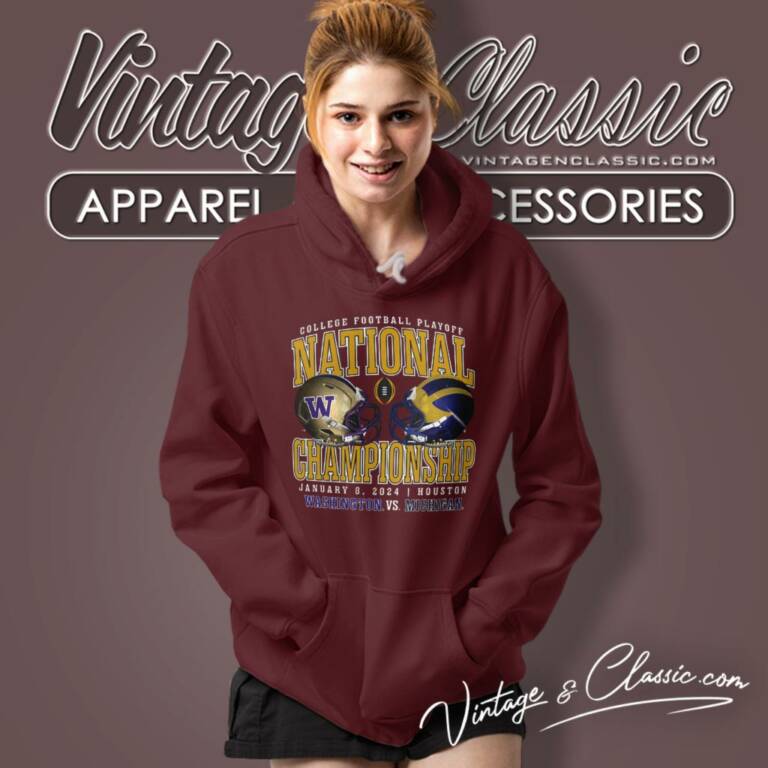 Washington Huskies Vs Michigan Wolverines College Football Playoff National Championship 2024 Hoodie Washington Huskies Vs Michigan Wolverines College Football Playoff National Championship 2024 Hoodie