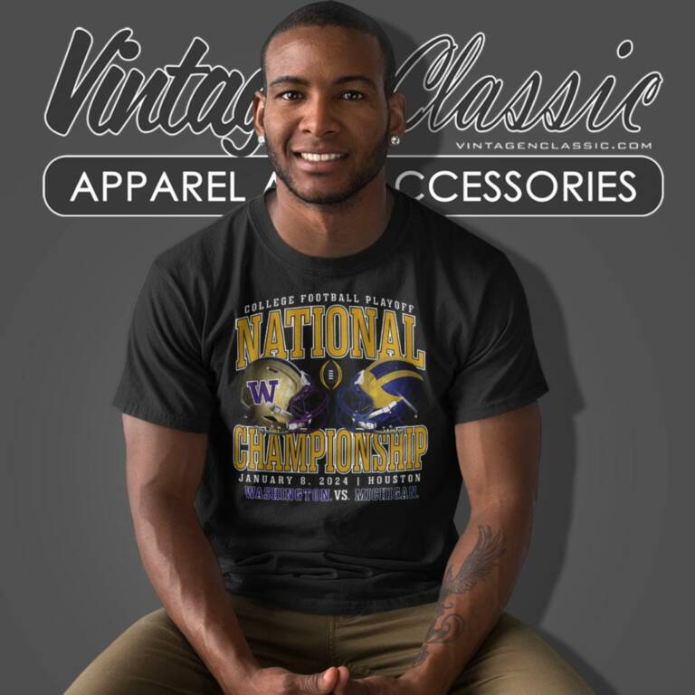 Washington Huskies Vs Michigan Wolverines College Football Playoff National Championship 2024 T Shirt Washington Huskies Vs Michigan Wolverines College Football Playoff National Championship 2024 T Shirt