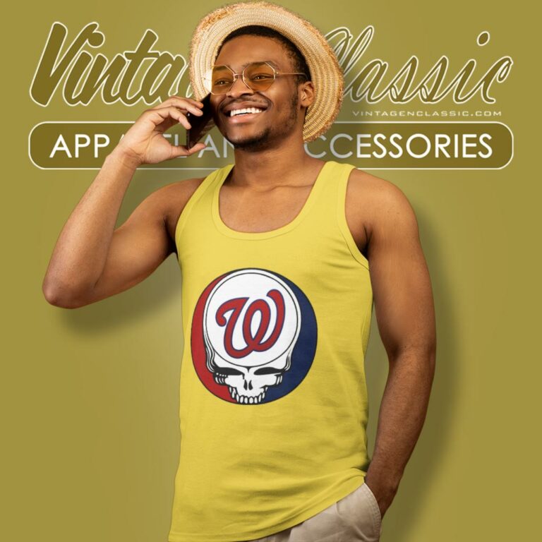 Washington Nationals Grateful Dead Steal Your Face Tank Top Racerback Washington Nationals Grateful Dead Steal Your Face Tank Top Racerback