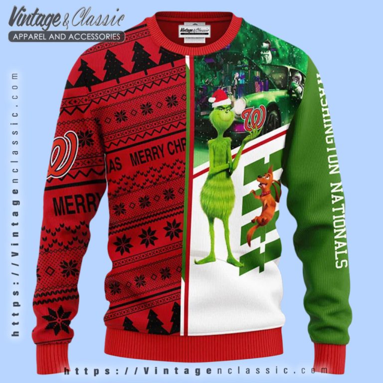 Washington Nationals Grinch Ugly Christmas Sweater Ugly Christmas Sweater Washington Nationals Grinch Ugly Christmas Sweater Ugly Christmas Sweater