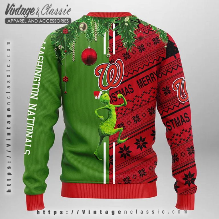 Washington Nationals Grinch Ugly Christmas Sweater back Ugly Sweater Washington Nationals Grinch Ugly Christmas Sweater back Ugly Sweater
