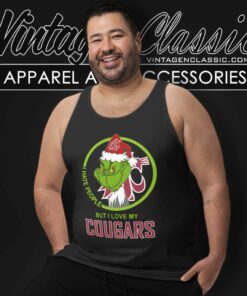Washington State Cougars Ncaa Christmas Grinch Shirt I Hate People But I Love My Cougars Tank Top Racerback 1