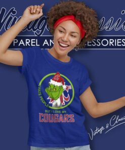 Washington State Cougars Ncaa Christmas Grinch Shirt I Hate People But I Love My Cougars Women TShirt 1
