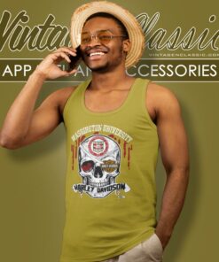 Washington University In St Louis Harley Davidson Skull Tank Top Racerback