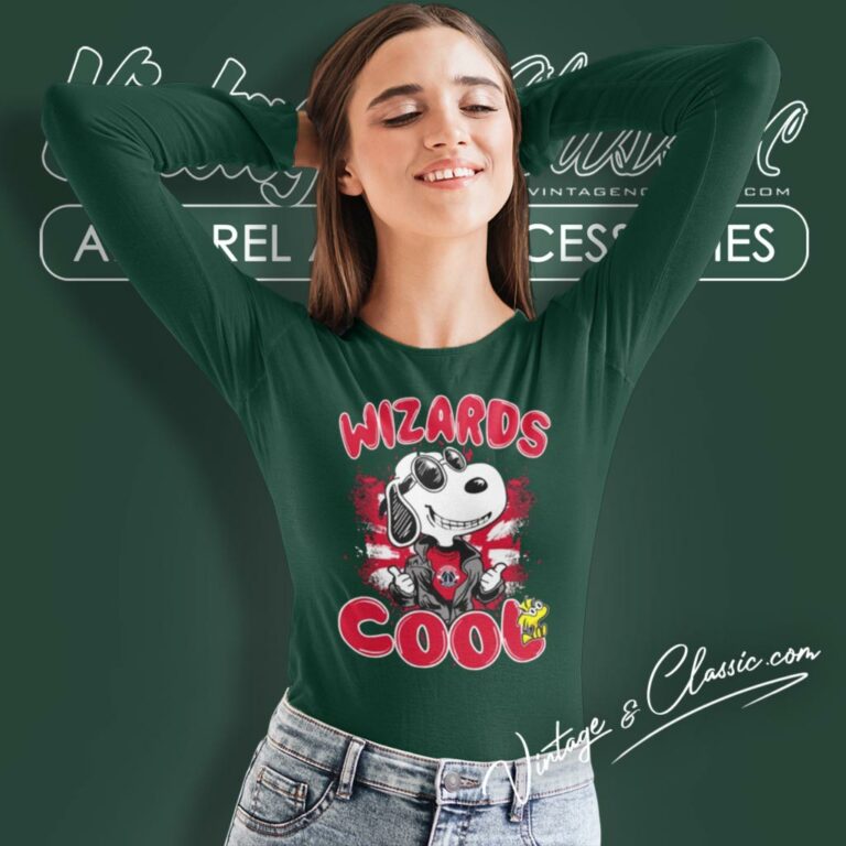 Washington Wizards Cool Snoopy Long Sleeve Tee Washington Wizards Cool Snoopy Long Sleeve Tee