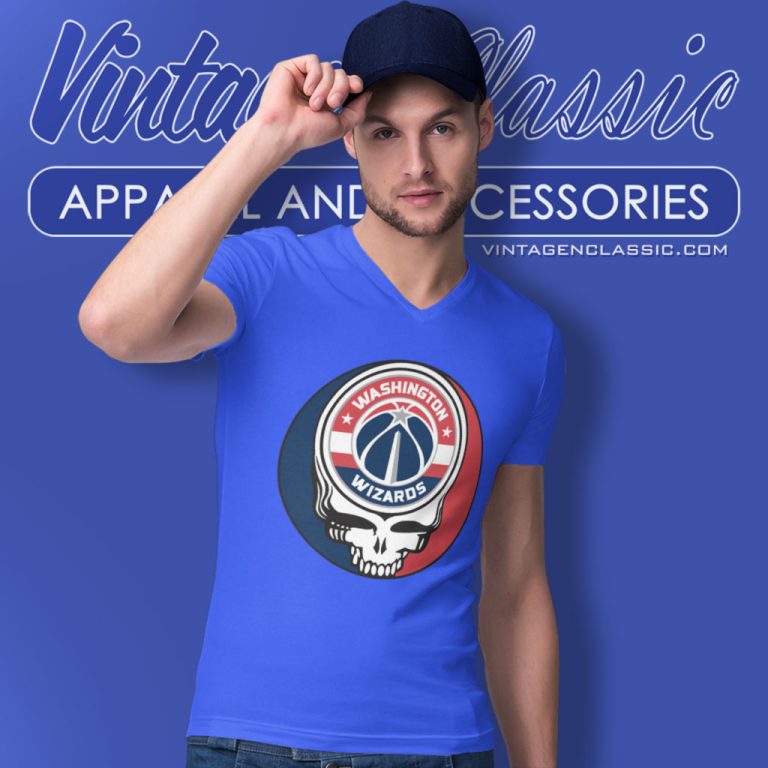 Washington Wizards Grateful Dead Steal Your Face V Neck TShirt Washington Wizards Grateful Dead Steal Your Face V Neck TShirt