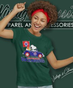 Washington Wizards Snoopy And Woodstock Driving Car Women T Shirt