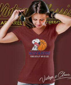 Washington Wizards Snoopy Forever Win Or Lose V Neck TShirt