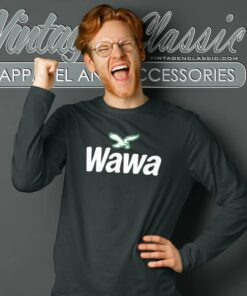 Wawa Eagles Shirt Rob Mcelhenney Wawa Eagles Football Nfl Long Sleeve Tee