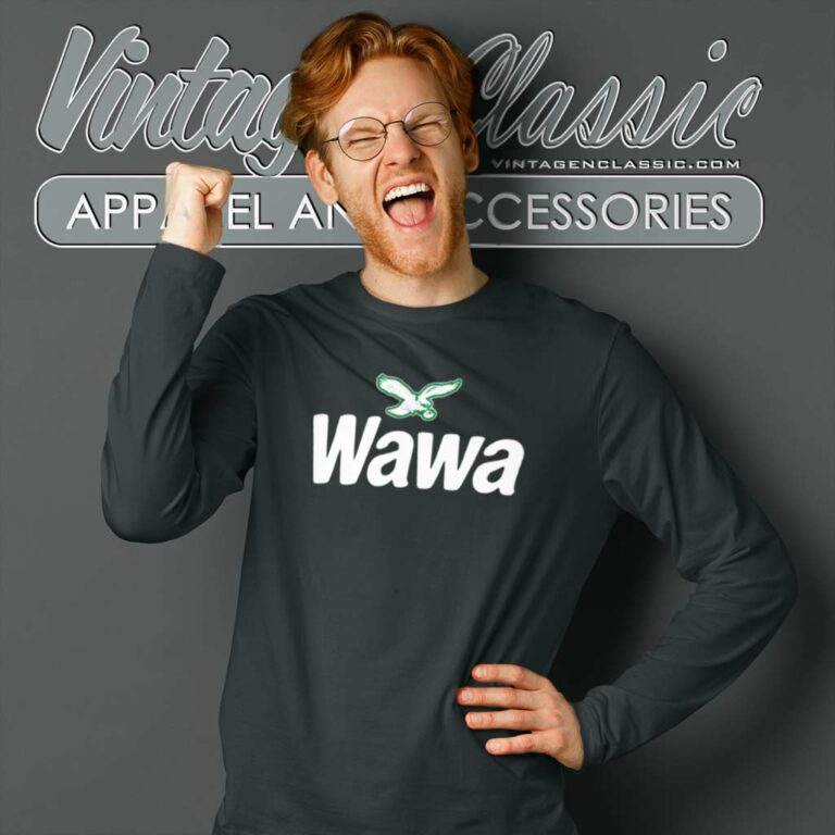 Wawa Eagles Shirt Rob Mcelhenney Wawa Eagles Football Nfl Long Sleeve Tee Wawa Eagles Shirt Rob Mcelhenney Wawa Eagles Football Nfl Long Sleeve Tee
