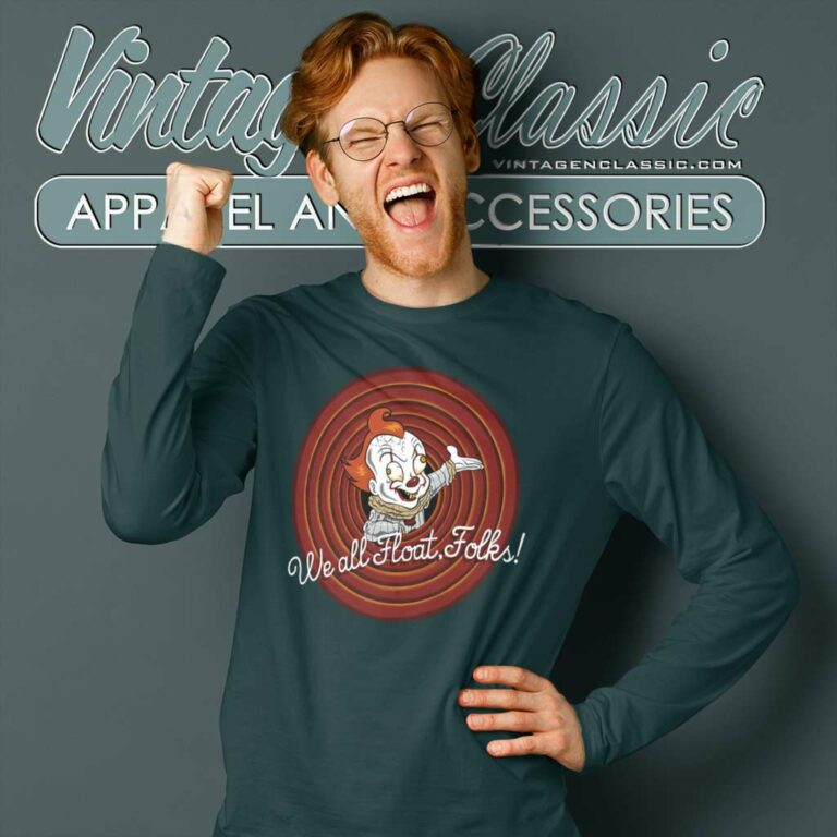 We All Float Folks Scary Clown Halloween Long Sleeve Tee We All Float Folks Scary Clown Halloween Long Sleeve Tee