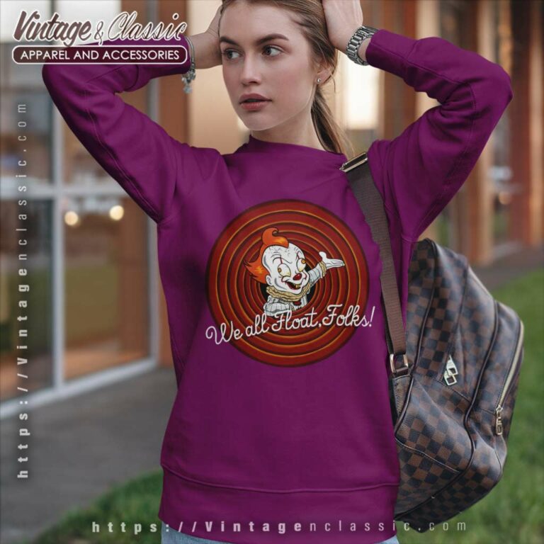 We All Float Folks Scary Clown Halloween Sweatshirt We All Float Folks Scary Clown Halloween Sweatshirt