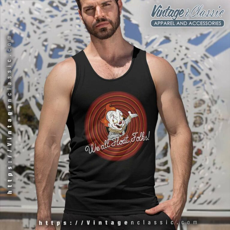 We All Float Folks Scary Clown Halloween Tank Top Racerback We All Float Folks Scary Clown Halloween Tank Top Racerback