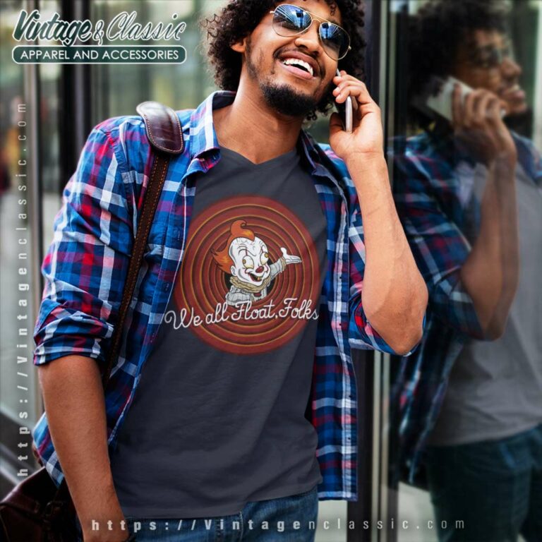 We All Float Folks Scary Clown Halloween V Neck TShirt We All Float Folks Scary Clown Halloween V Neck TShirt