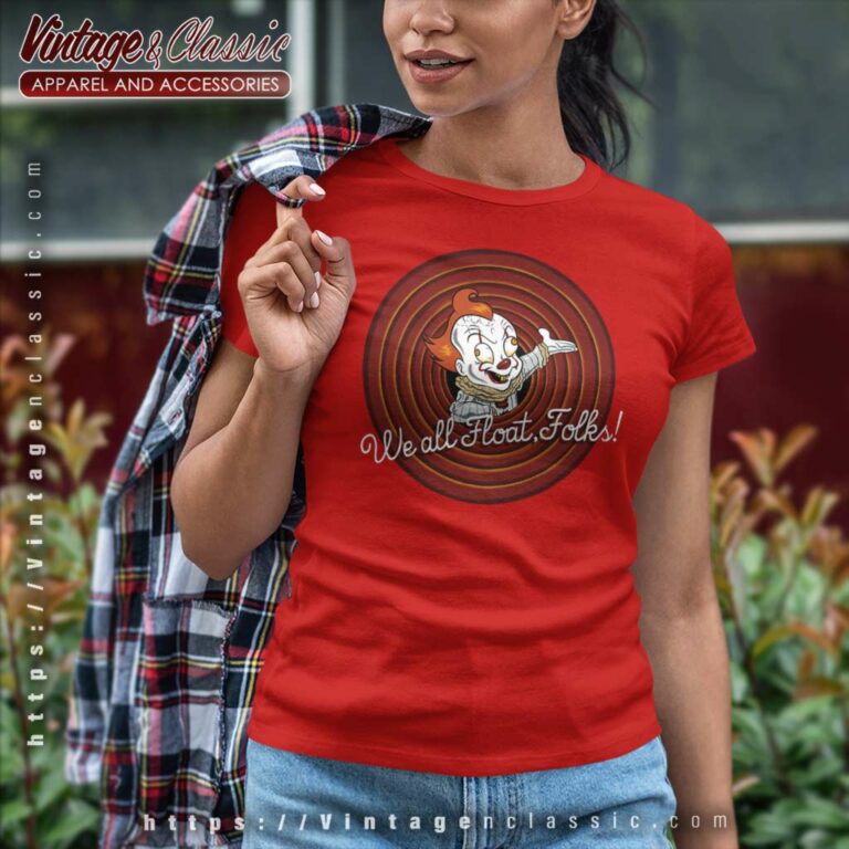 We All Float Folks Scary Clown Halloween Women TShirt We All Float Folks Scary Clown Halloween Women TShirt