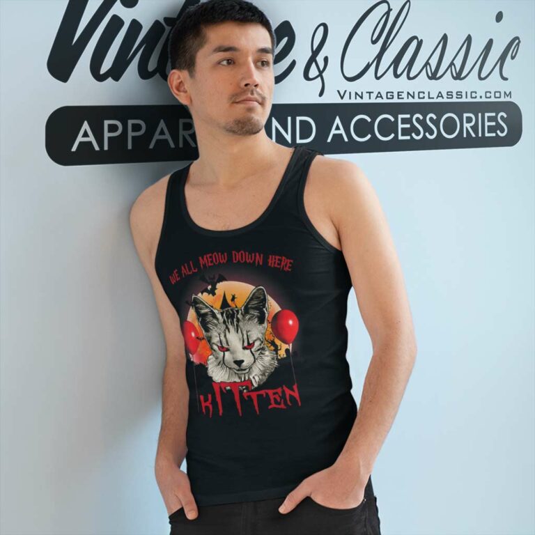 We All Meow Down Here Kitten Halloween Tank Top Racerback We All Meow Down Here Kitten Halloween Tank Top Racerback