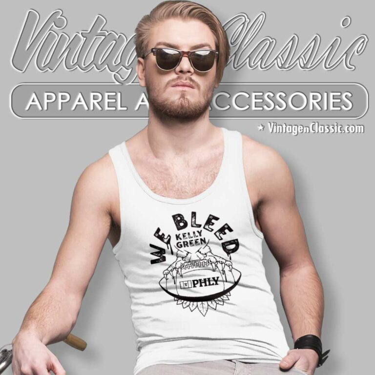 We Bleed Kelly Green Eagles Tank Top Racerback We Bleed Kelly Green Eagles Tank Top Racerback