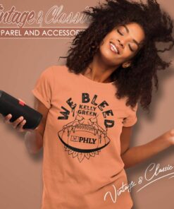 We Bleed Kelly Green Eagles Women TShirt