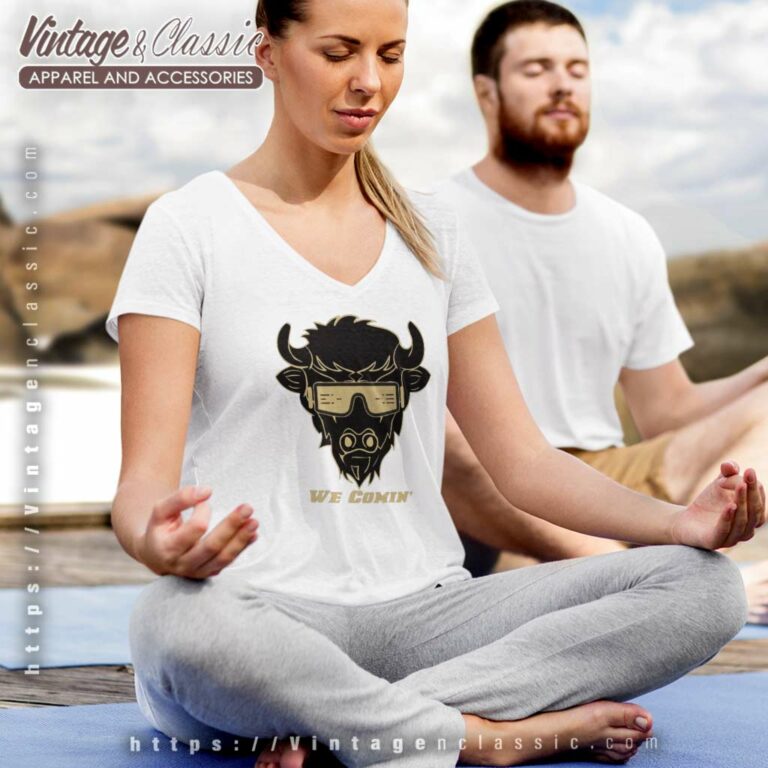 We Comin Colorado Coach Prime V Neck TShirt We Comin Colorado Coach Prime V Neck TShirt