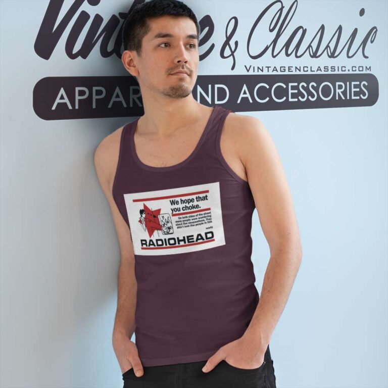 We Hope That You Choke Radiohead Tank Top Racerback We Hope That You Choke Radiohead Tank Top Racerback