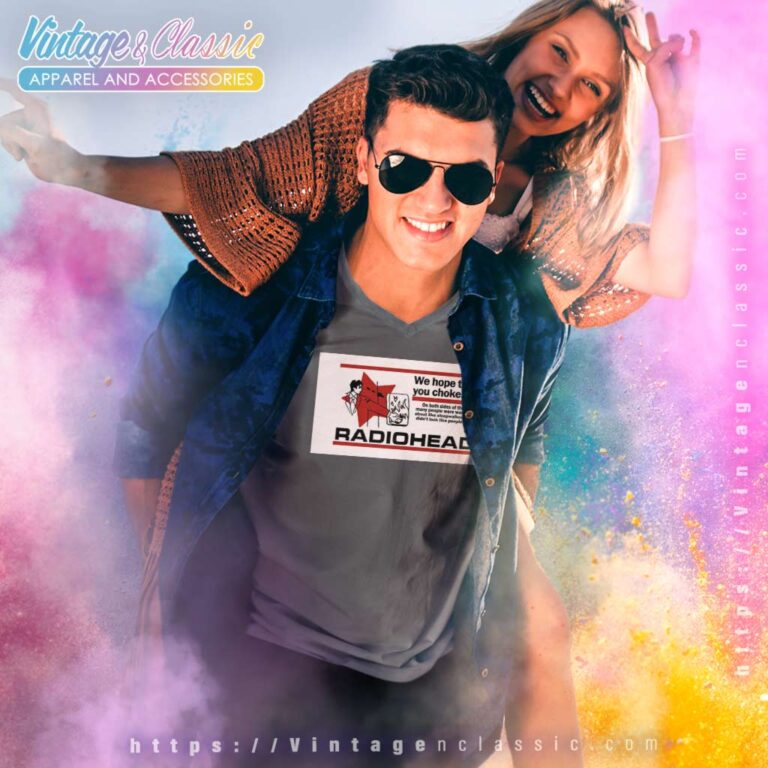 We Hope That You Choke Radiohead V Neck TShirt We Hope That You Choke Radiohead V Neck TShirt