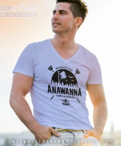 We Salute You Anawanna Camp Counselor V Neck TShirt