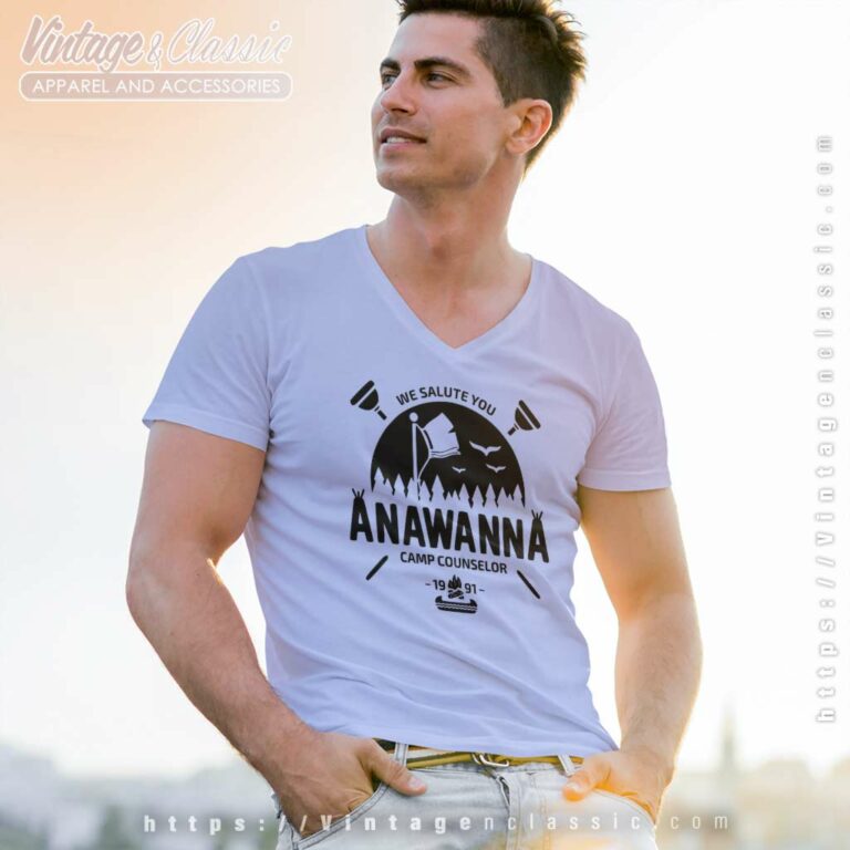 We Salute You Anawanna Camp Counselor V Neck TShirt We Salute You Anawanna Camp Counselor V Neck TShirt