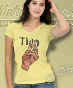 Wednesday 2023 Thing Hand V Neck TShirt