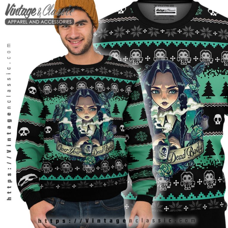Wednesday The Addams Family Ugly Christmas Sweater Ugly Sweater Wednesday The Addams Family Ugly Christmas Sweater Ugly Sweater