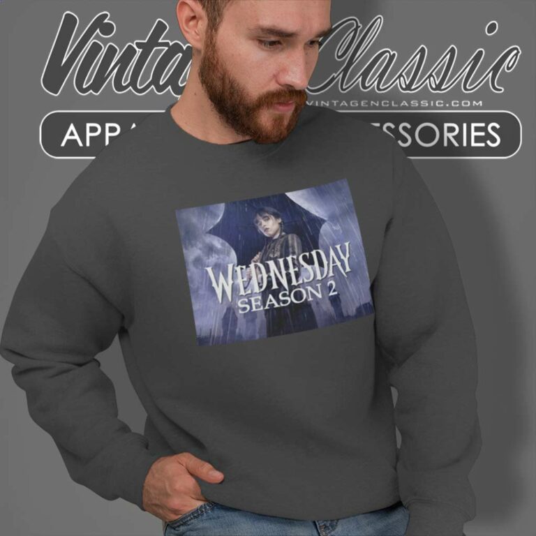 Wednesday Umbrella Season 2 Sweatshirt Wednesday Umbrella Season 2 Sweatshirt