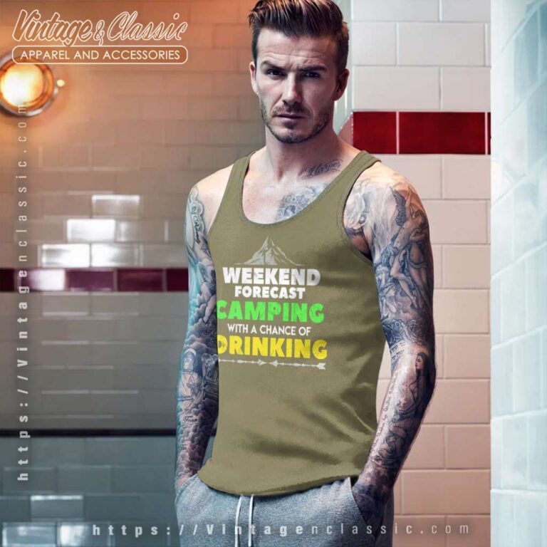 Weekend Forecast Camping With A Chance Of Drinking Tank Top Racerback Weekend Forecast Camping With A Chance Of Drinking Tank Top Racerback