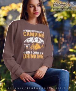 Weekend Forecast Camping With Drinking Sweatshirt