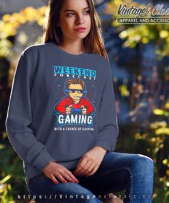 Weekend Forecast Gaming Cool Gamer Teen Boy Video Games Sweatshirt