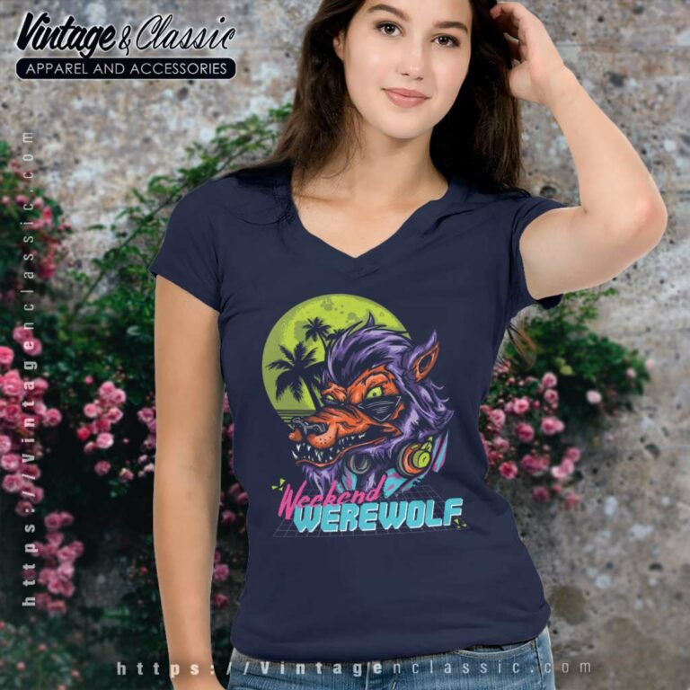 Weekend Werewolf Werewolf Ripping V Neck TShirt Weekend Werewolf Werewolf Ripping V Neck TShirt