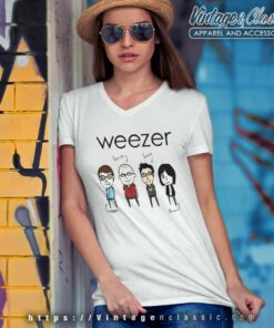 Weezer Drawing V Neck TShirt