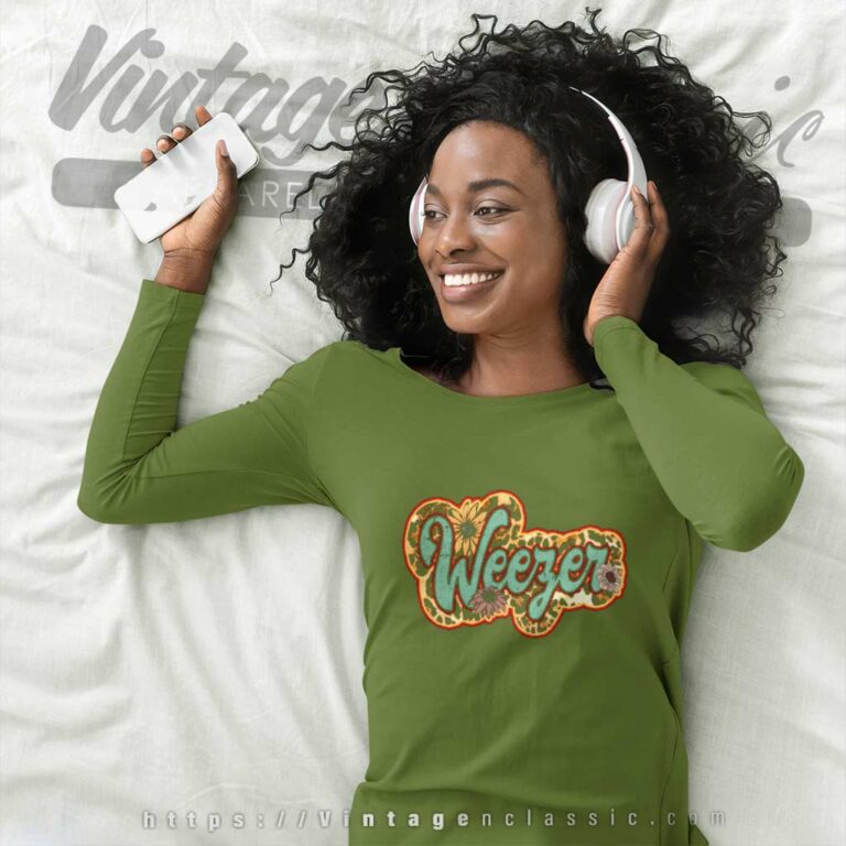 Weezer Flower Logo Long Sleeve Tee Weezer Flower Logo Long Sleeve Tee