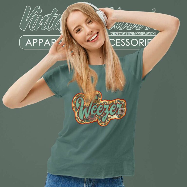 Weezer Flower Logo Women TShirt Weezer Flower Logo Women TShirt