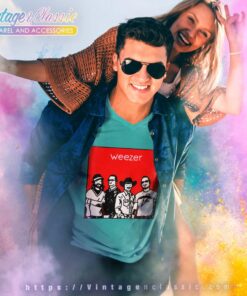 Weezer Graphic V Neck TShirt